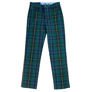 Brown Bowen & Company Plaid Tartan Pants Sz 12 Green Blue Red Holiday Christmas